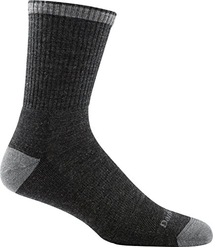 Darn Tough Men's Fred Tuttle Micro Crew Cushion Sock (Style 2005) Merino Wool, Gravel (Large 10-12) - 6 Pack