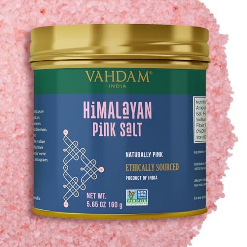 Image of VAHDAM, Himalayan Pink Salt Coarse (5.6oz /160g) Pink Himalayan Salt - Pure & Unrefined Real Salt | Nutritious, Gluten-Free & Non-GMO | Sealed Fresh at Source | Perfect for Cooking or as Table Salt
