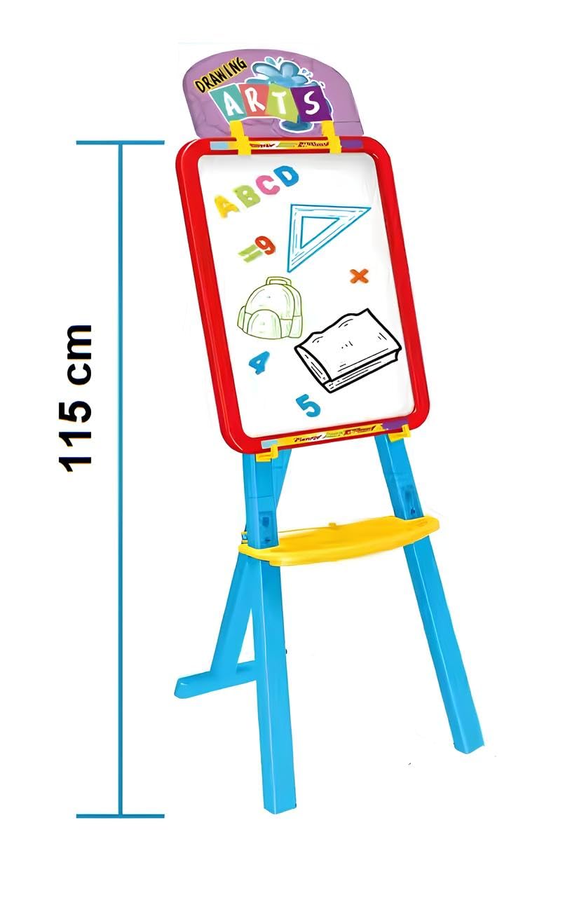 Lavagna Double Face per Gessi Pennarelli Magnetica Lavagna Verticale Orizzonatale Removibile con Cavalletto Pennarelli Gessi Lettere Numeri Magnetici Lavagne per Bambini 3in1 Lavagne Artista Scuola