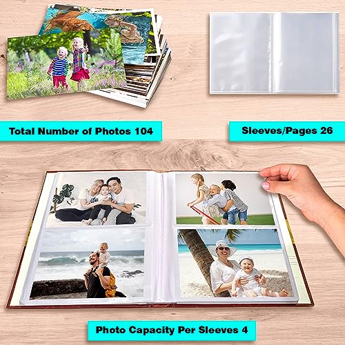 Sehaz Artworks Photo Album | Album For Photos Collection | Photo Album Book 4x6 (Holds 104 Photos)