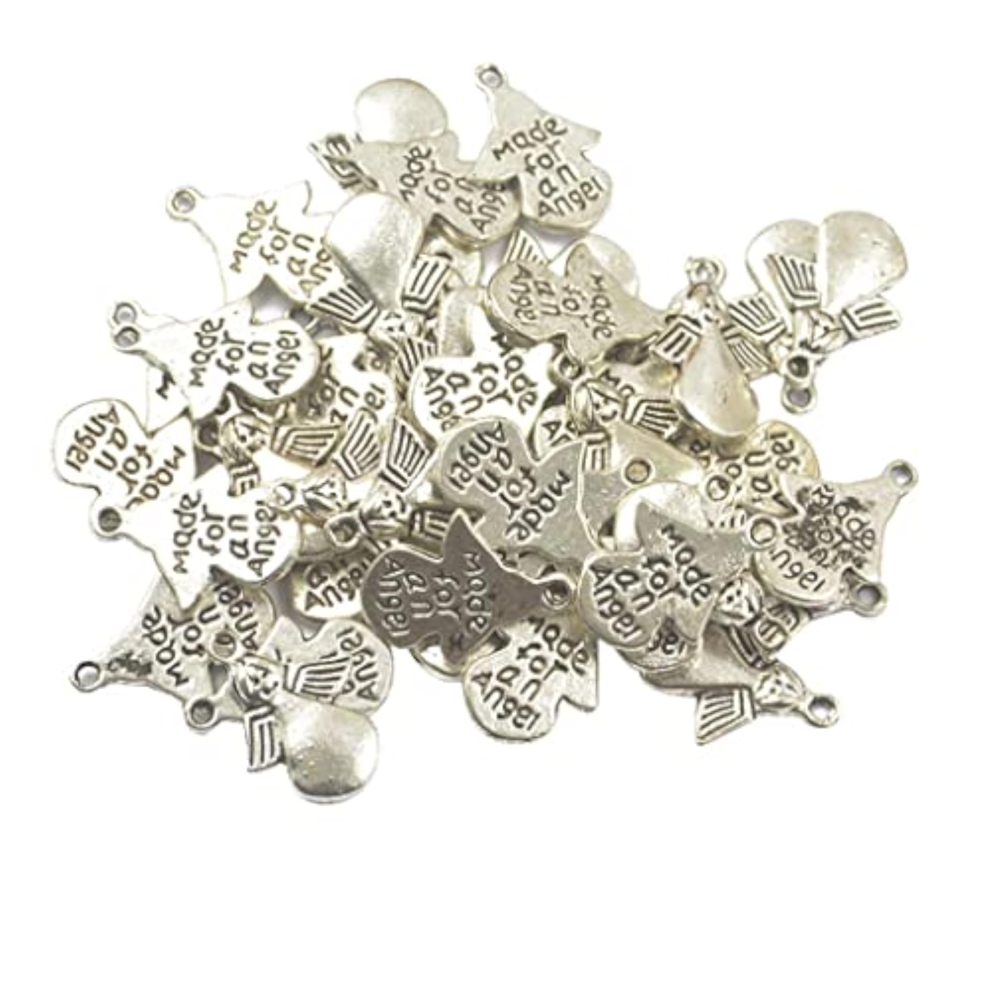 50 Pcs Tibetan Silver Filigree Heart Charms for DIY