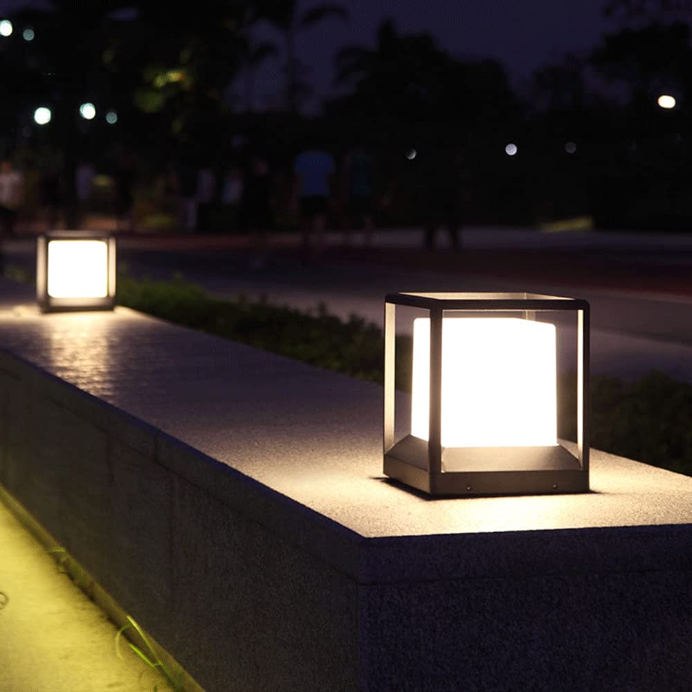 CHENKUI IP54 Wodoodporne Lampy Słupkowe Zewnętrzne Oświetlenie Garażowe Aluminium PC Klosz Post Head Light E27 Base Pier Mount Oprawa Oświetleniowa Do Zewnętrznego Domu Ganek Patio Na Zewnątrz Pokładu