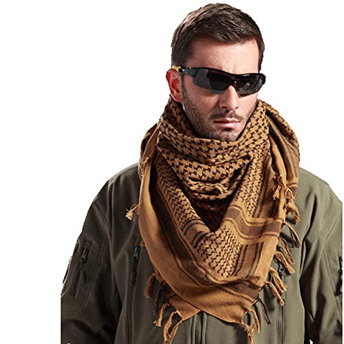 Biutimarden Hiver Cache-Cou Doublure En Coton Militaire Shemagh Tactique Tête Cou Wrap Écharpe Infinity Cover