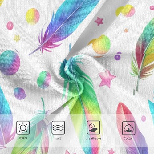 Cotton Toddlers Underwear Floral Watercolor Pastel Feathers Panties for Girl Cartoon Kids Undies Briefs 2t3