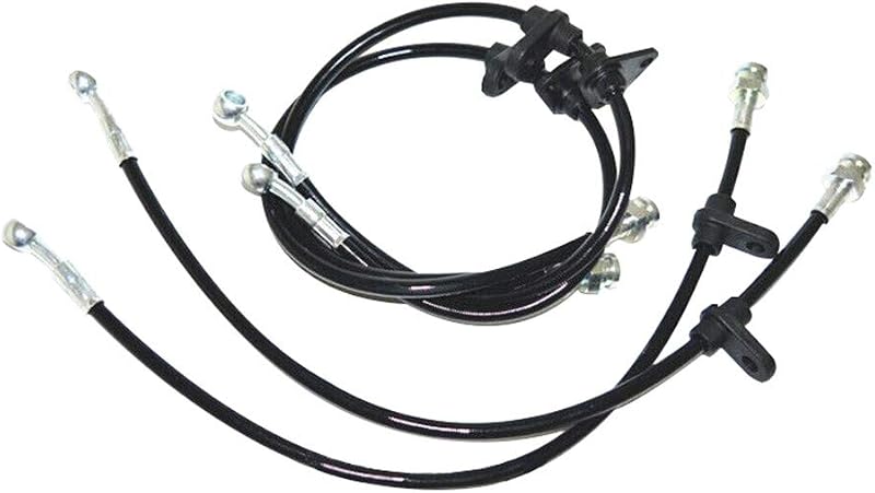 Kit de Mangueiras de Freio Floravally em Aço Inoxidável para Honda Civic, Integra e Civic Del Sol – 4 peças
