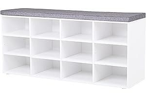 DINZI LVJ Shoe Storage Bench with Cushion