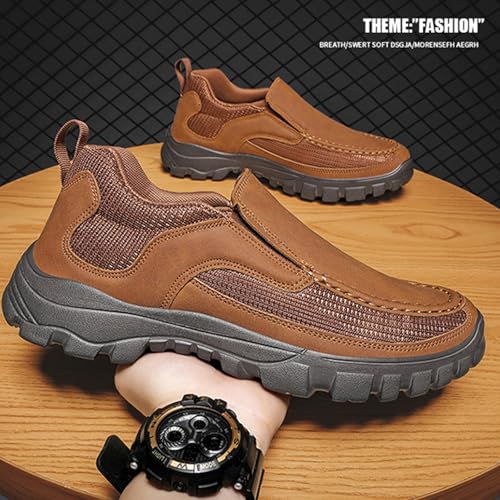 Men's Casual Slip-On Platform Loafers Comfortable Round Toe with Arch Support Lightweight Anti-Slip Lug Sole Fashion Sneakers Suitable for Walking, Working, Driving, Etc.2
