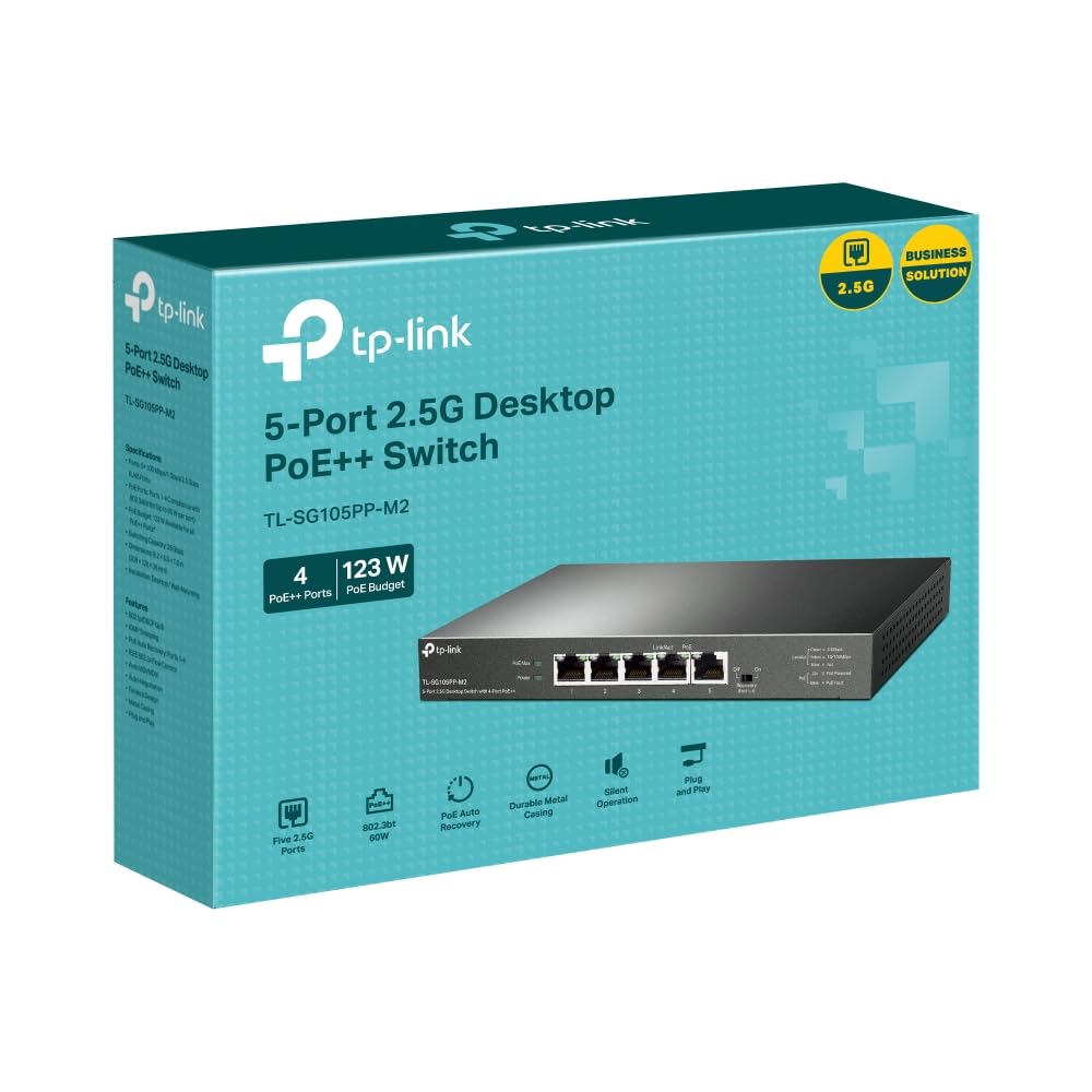 ②TP-Link TL-SX105 5ポート 10G デスクトップスイッチ TL-SX105 | 5-Port 10G Desktop Switch | TP-Link