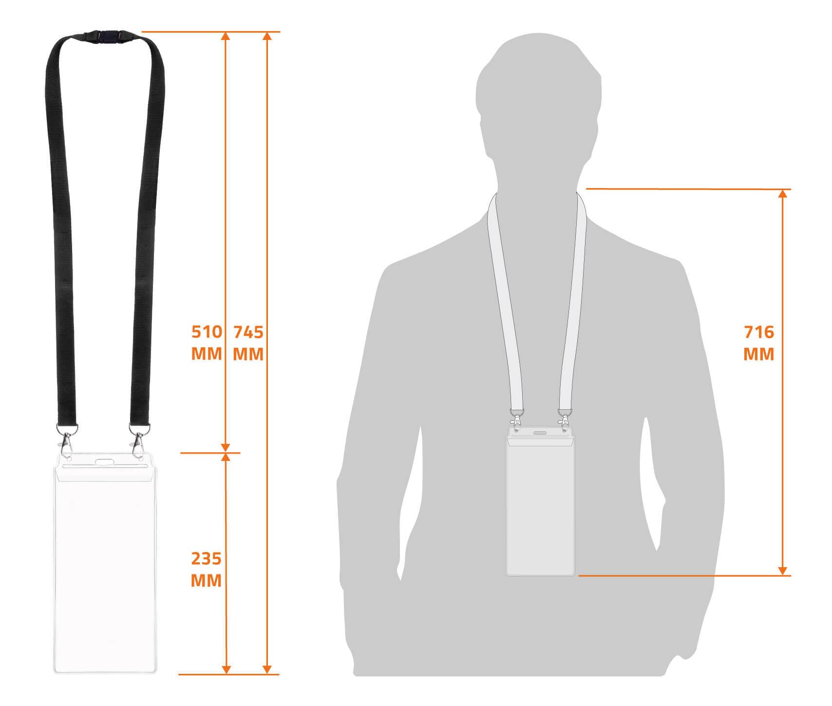 Etui na bilety koncertowe ze smyczą na klucze na bilety koncertowe i bilety koncertowe 103 x 205 mm [10 sztuk] etui na dowód osobisty na imprezy sportowe bilety
