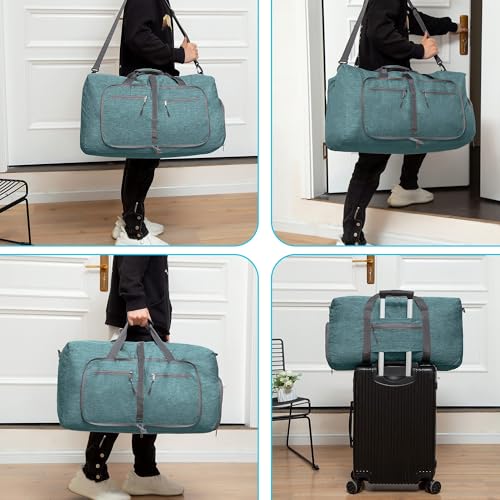 Image of Vomgomfom 65L /85L /115L Foldable Travel Duffle Bag with Shoe Compartment