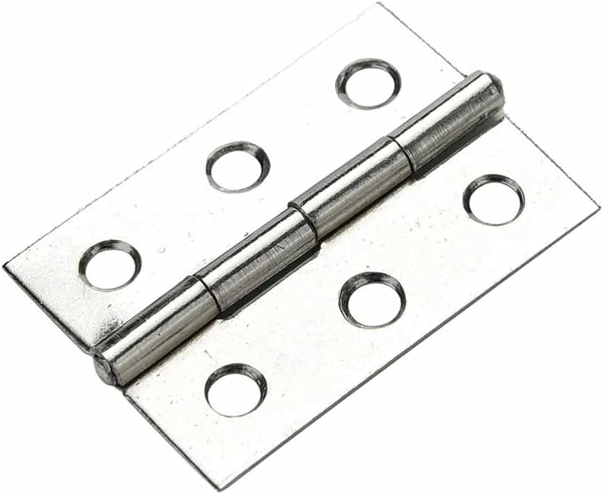 JSEIAJB 20 Pcs Silver Stainless Steel 6 Mounting Holes Butt Hinges 2.5 Long Butt Hinge