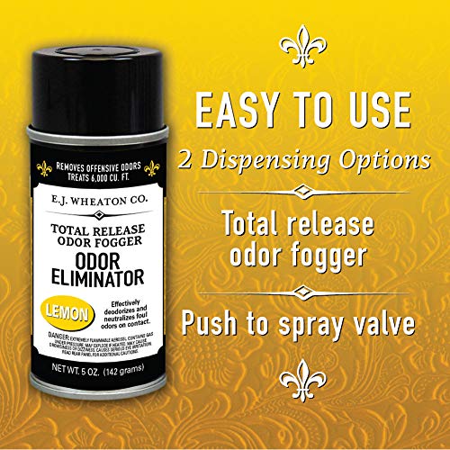 E.j. Wheaton Co. Odor Eliminator, Total Release Odor Fogger, 3 Pack, Effectively Deodorizes And Neutralizes Foul Odors On Contact, Lemon (5 Oz)… #TOP4
