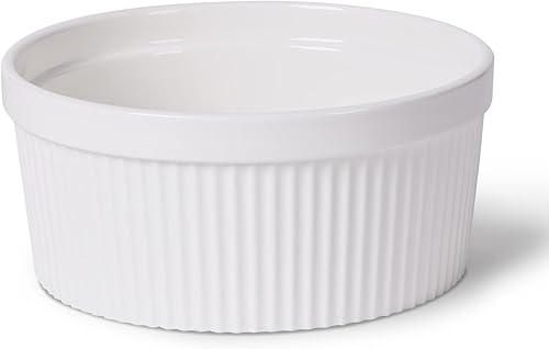 Miniatura 9 de Ramekins de 22 onzas  2 piezas de moldes de porcelana para souffle, crema brulee, pudín, tazas de natillas, juego de cuencos para hornear, aptos