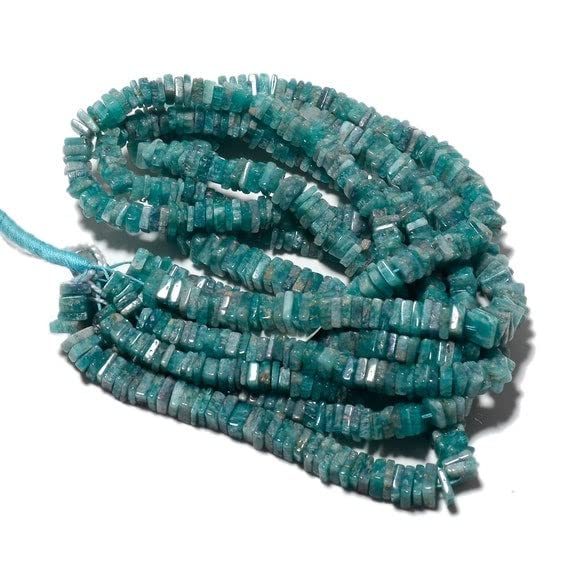 Perles amazonite heishi 6mm pour remplacer vos intercalaires synthétiques par de la pierre
