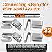 Yudylg 32 Pack Connecting S Hook for Wire Shelf System,Wire Shelf S Hooks - Heavy Duty 304 Stainless Steel - for Warehouses Shopping Malls Garden Places