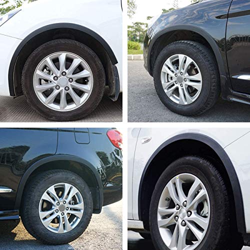 ALAVENTE Car Wheel Tires Eyebrow Strip, 2 Pcs Universal Car Wheel Fender Flare Extension Wheel Eyebrow Arch Trim Lips Strip 2.16 inch / 55mm Extension Moulding Protector (2.16×59 inch) - Thumbnail 5