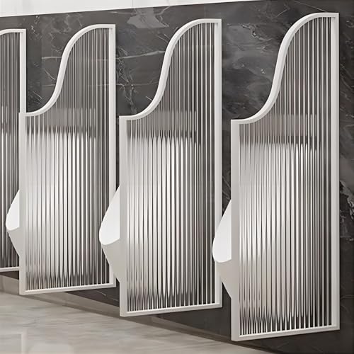 Durable Frosted Glass Urinal Partition Privacy Screen for Men's Restrooms