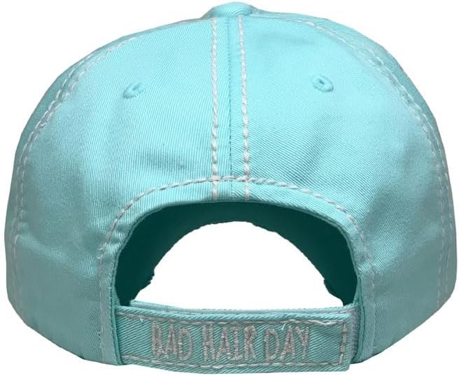 ScarvesMe Women Bad Hair Day Cotton Embroidery Washed Vintage Distressed Baseball Cap Hat