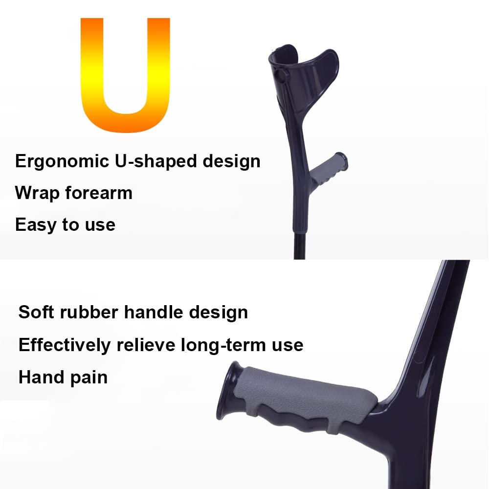 Muletas de antebrazo de última generación, muletas telescópicas Ajustables para Adultos, muletas para Caminar de Altura Ajustable, Caminar liviano, jóvenes - decoración Infantil
