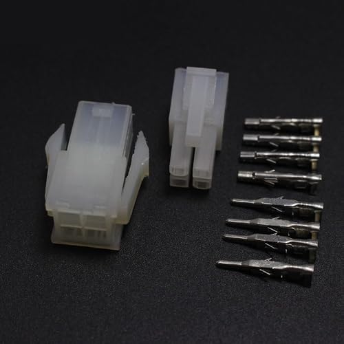 LTRAJUYNH 5set 5557 5559 4P Wiring Terminal Electrical Connector Kit 4.2mm 2x2P Male Female jack