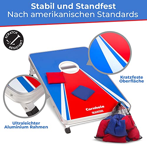 Cornhole Blaustein Spielset für Outdoor-Aktivitäten – 11-teilig