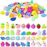 Sosation 200 Pcs Kawaii Toys Dinosaur Unicorn Sea Animals Fruit Stress Toy Birthday Party Favors Stuffers Goodie Bags Stress Toys for Party Favors Supplies