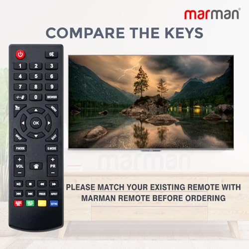 Image of marman Compatible with Thomson Tv Remote Non Voice Command and Without Google Assistant Suitable for Smart LED LCD Television - Match Exactly with Existing Remote Key by Key for Better Performance