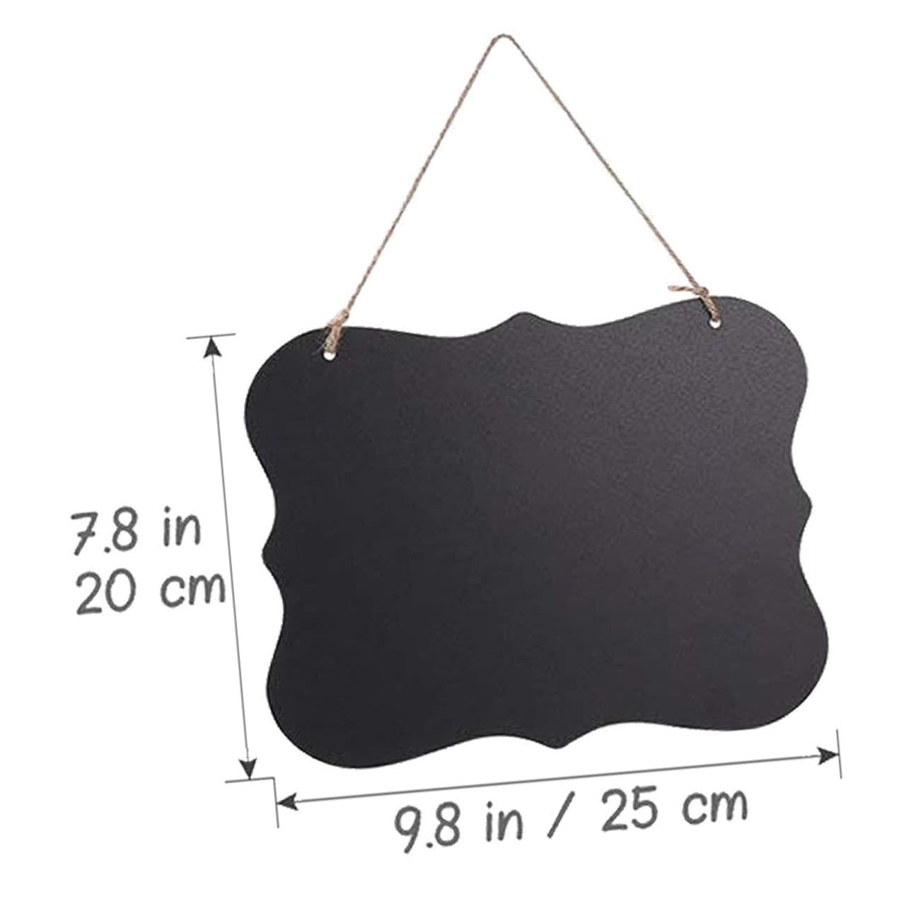 GRIRIW 2pcs Wooden Blackboard Pendant Mini Chalkboard Sign for Boys and Girls Blackboard Decor Double-Sided Memo Board Home Wall Decor