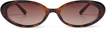 JUDOO Tiny Small 90s Sunglasses for Women Men Retro Oval Tinted Glasses