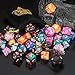 QMAY Polyhedral Dice - 48PCS Mystery Dice Set, Various Styles, Random DND Dice Patterns & Dice Bag, 6 Mystery Bags, D&D Gifts for Dungeons and Dragons, RPG, MTG,Role Playing Table Game