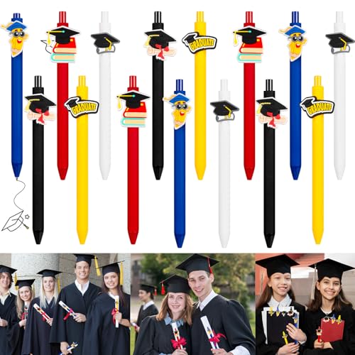 GCTWFYK 15 PCS Graduation Ballpoint Pens Class of 2025 Gifts