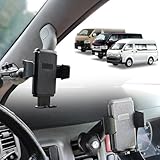 Perrace ハイエース スマホホルダー 車用 アシストグリップ スマホホルダー 吹き出し口対応 360度回転 携帯ホルダー 角度調整 簡単設置 ハイエース200系 パーツ 内装カスタム 車載スマホホルダー
