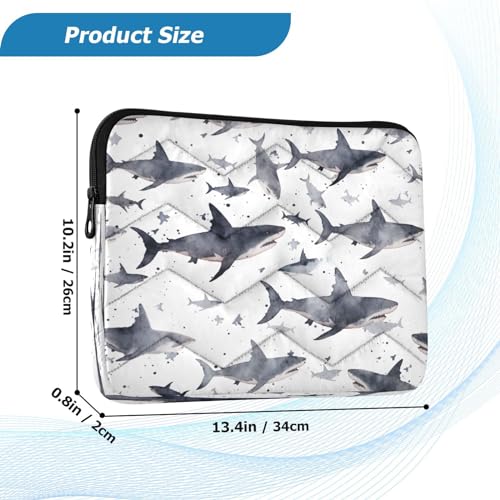 Funda para portátil 13-14 pulg resistente al agua diseño tiburones miniatura 3