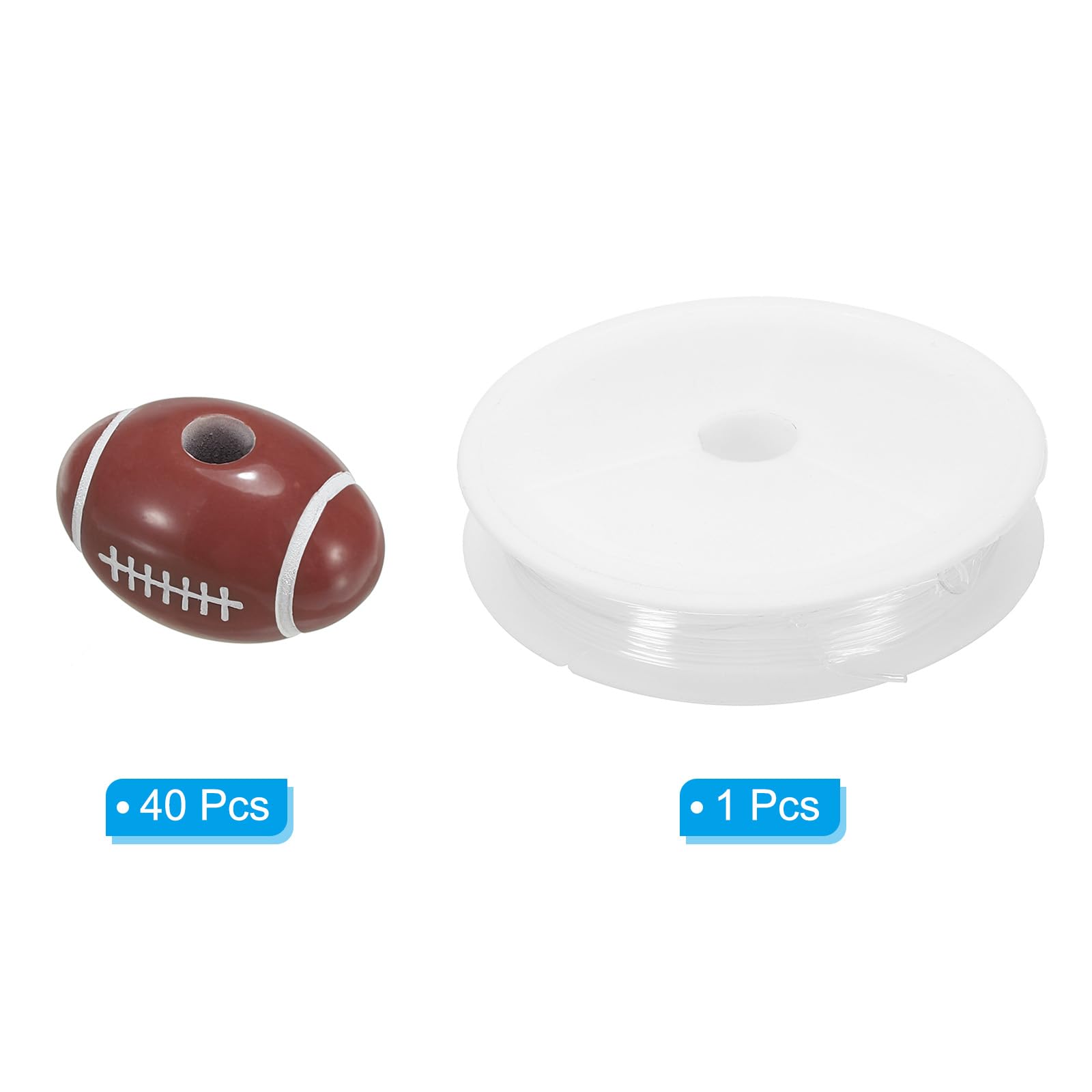 PATIKIL 12mm Acrylic Rugby Beads Bulk - Image 3