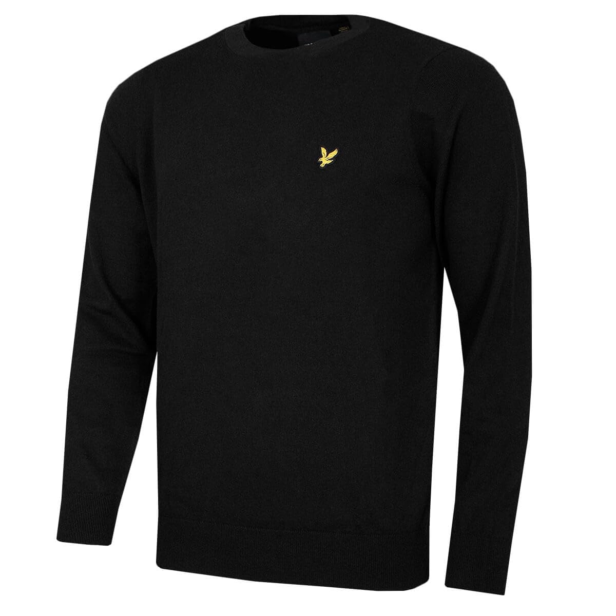 Lyle & Scott Herren-Golfpullover aus Baumwoll-Merinowolle- Tiefschwarz - M