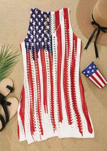 AIMITAG Swimsuit Coverup for Women Crochet Slit Bathing Suit Bikini Coverup Beach Dress Sexy Crochet Hollow Out Slit Coverups3