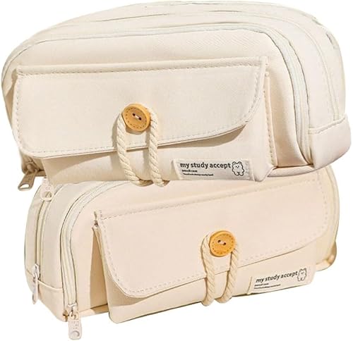 Miniatura 4 de Leadigol Soporte para lápices, organizador estético de papelería para oficina, universidad, adolescente, bolsa de gran capacidad para lápices con