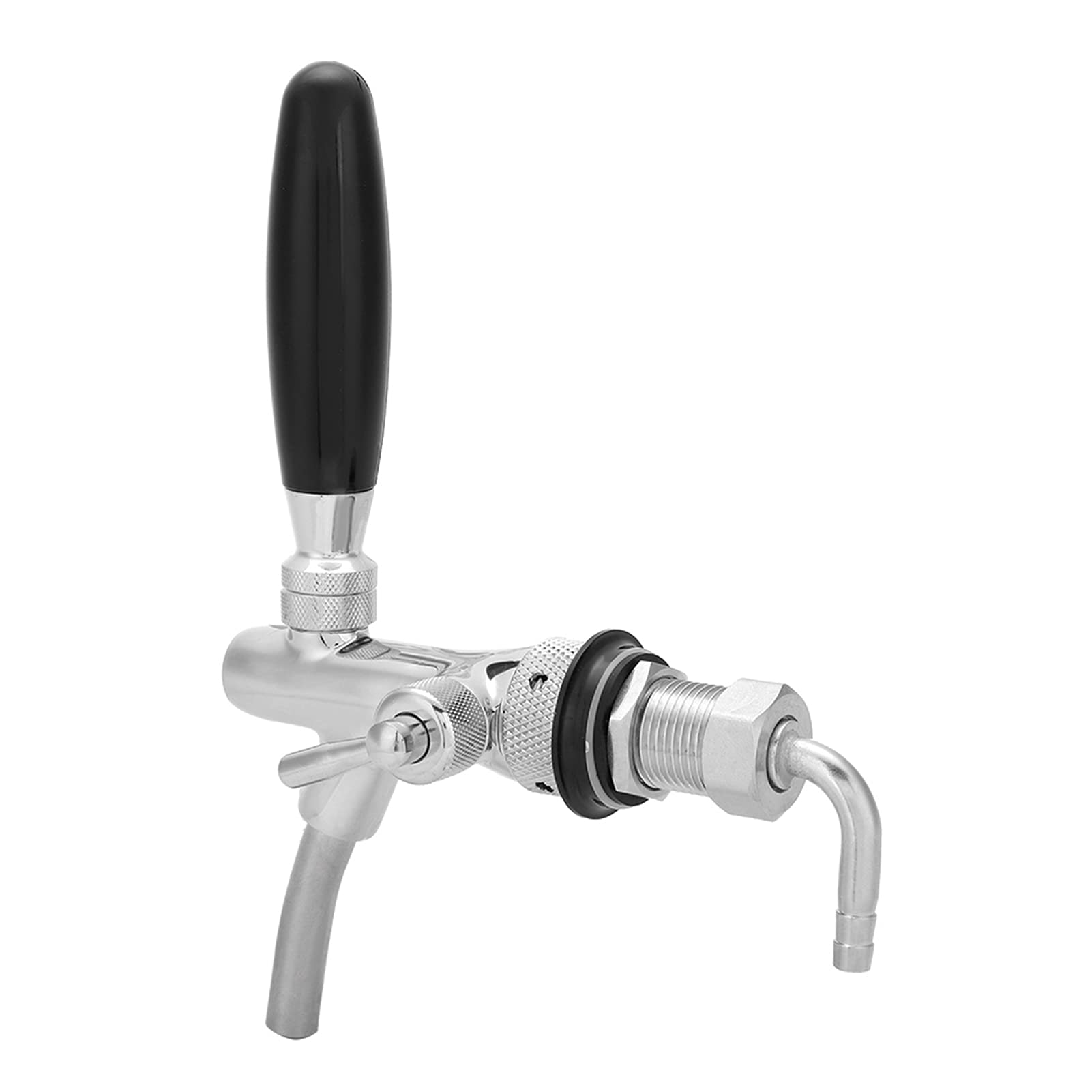 Rubinetto regolabile per, Produzione di birra e vino artigianali Strumenti di misura e controllo birra rubinetto cromata Rubinetto birra G5 / 8 Shank Home Bar Erogatore di birra Birra Keg(02)