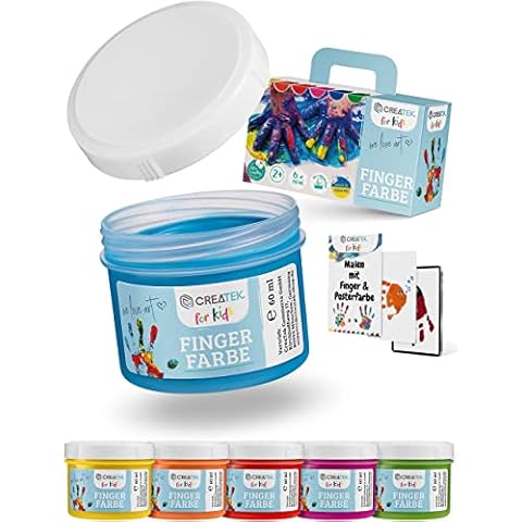 CreaTek - Fingerfarben Kinder ungiftig 100% sicher Cover