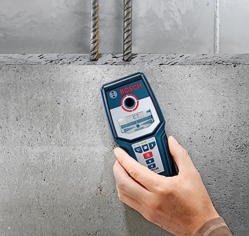 Image of BOSCH GMS 120 Wall Scanner with Modes for Wood, Metal, and Live Wiring, Includes 9V Battery, Hand Strap, & Pouch
