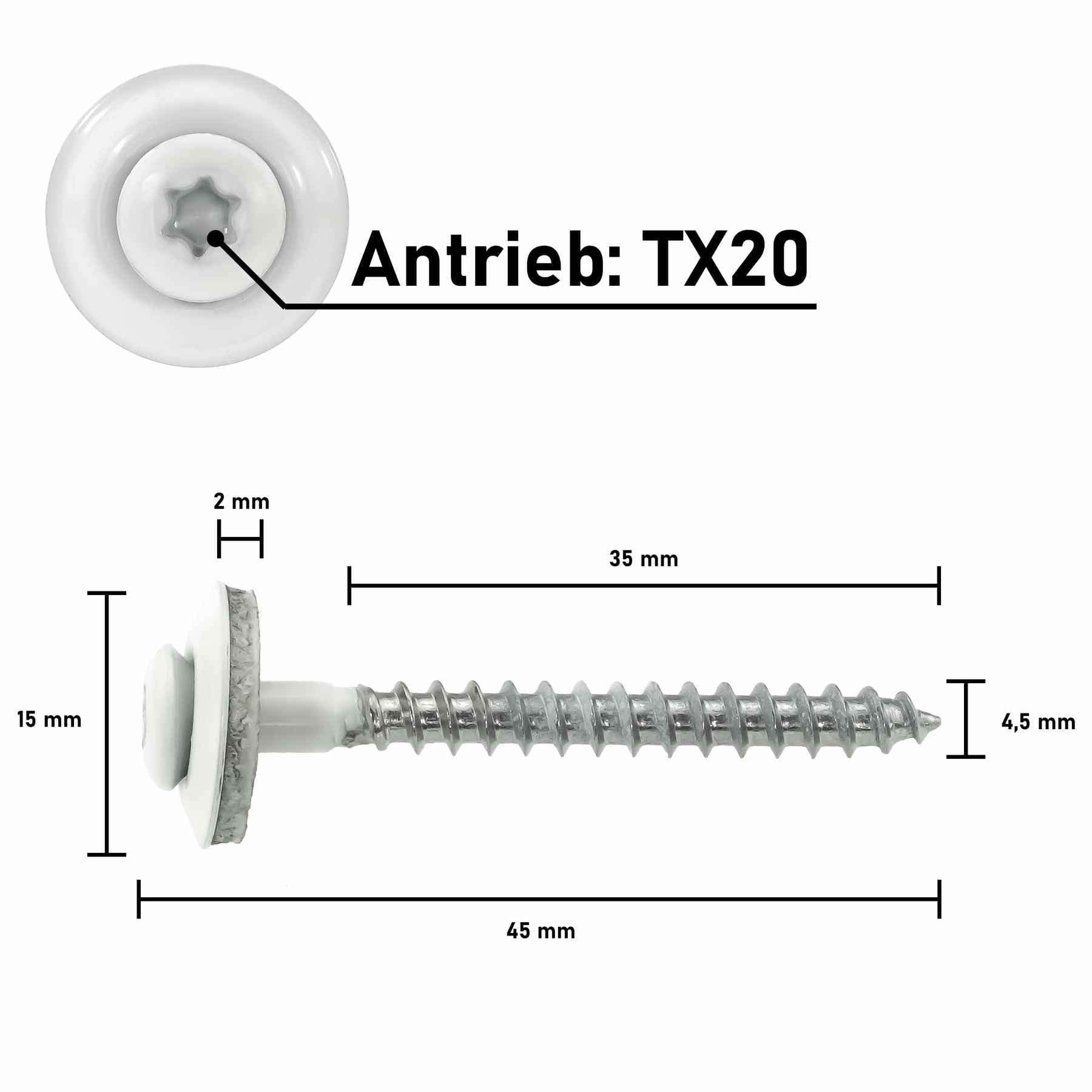 Vite Per Colmo Testa Forata Bombata T20 Acciaio Inox A2 4 Rondella Di Tenuta Con Guarnizione In Neoprene Epdm 3p 3663072487451 - Foto 9
