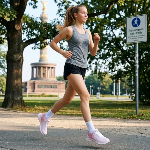 Image of Padgene Womens Sneakers Lightweight Tennis Walking Shoes Sports Running Shoes for Woman Mesh Breathable Gym Fashion Sneakers Athletic Comfortable Casual