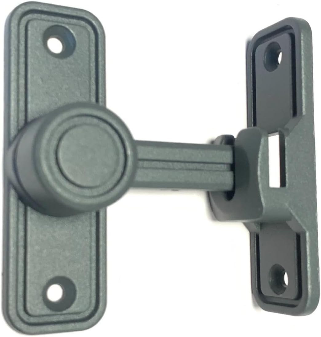 90-Degree Flip Bolt Sliding Door Latch for Barn Doors, Cabinets, and Gates(Sliver)
