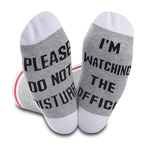 Calcetines de TV Show Please Do Not Disturb I'm Watching TV Show Novedad Calcetines, La oficina, M