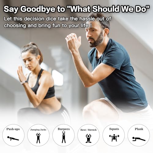 Bicfuiot Gym Gifts for Men Workout Fitness Gifts for Gym Rats Women Men Cool Fitness Lovers Stocking Stuffers Funny Exercise Gift Equipment Home Workout Accessories Gear Decision Dice - Image 2