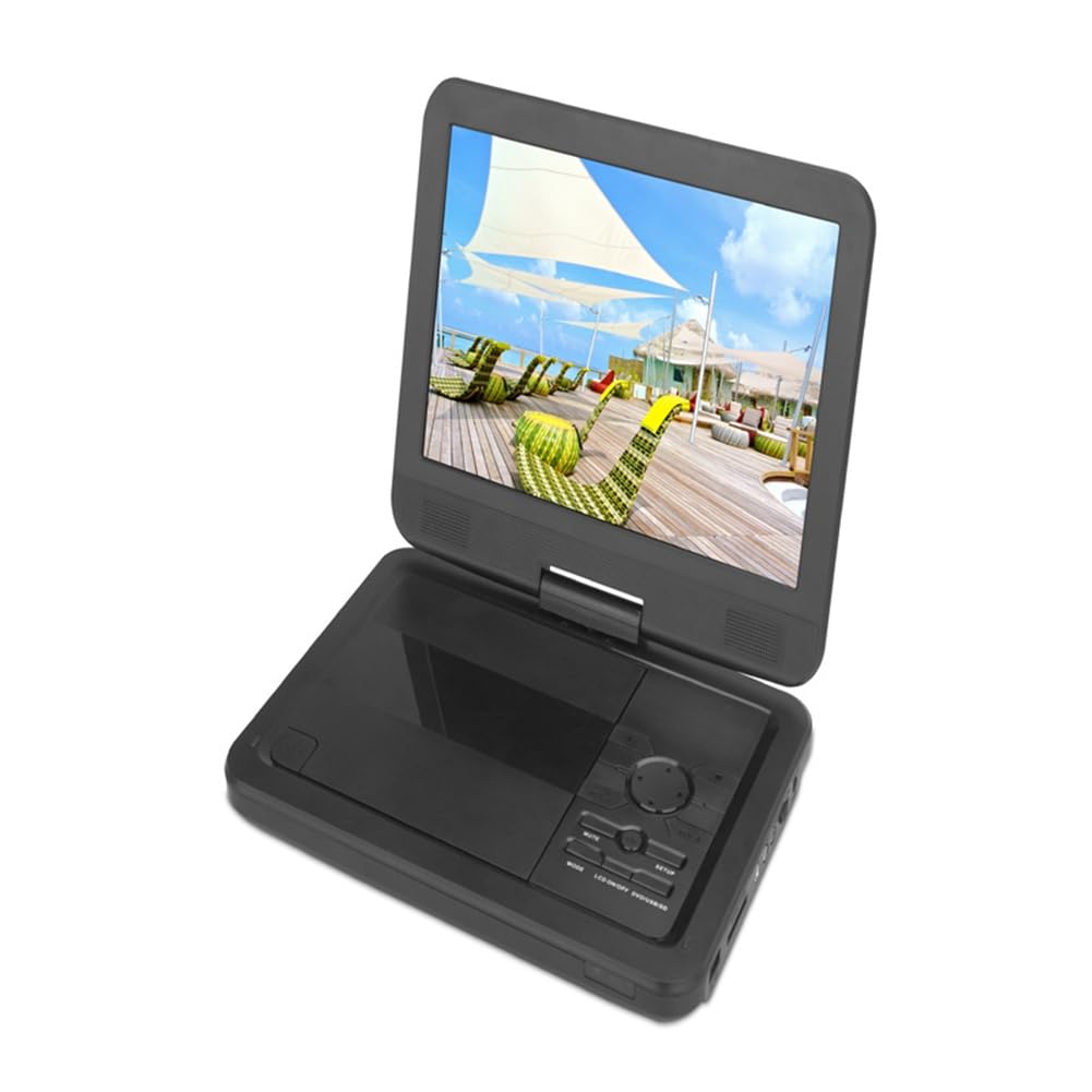 Marran Reproductor de 2500mAh Reproductor de DVD Portátil Móvil de 10 Pulgadas Multifunción Reproductor de CD Estable y Conveniente Enchufe Europeo