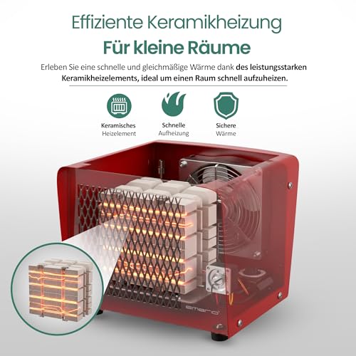 Radiateur soufflant céramique 2000W thermostat réglable 20m² - 3