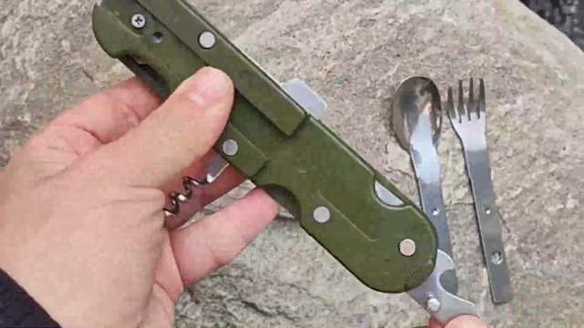 Set Posate Pieghevoli 7 In 1 Inox - Per Campeggio, Viaggi E Picnic - Foto 9