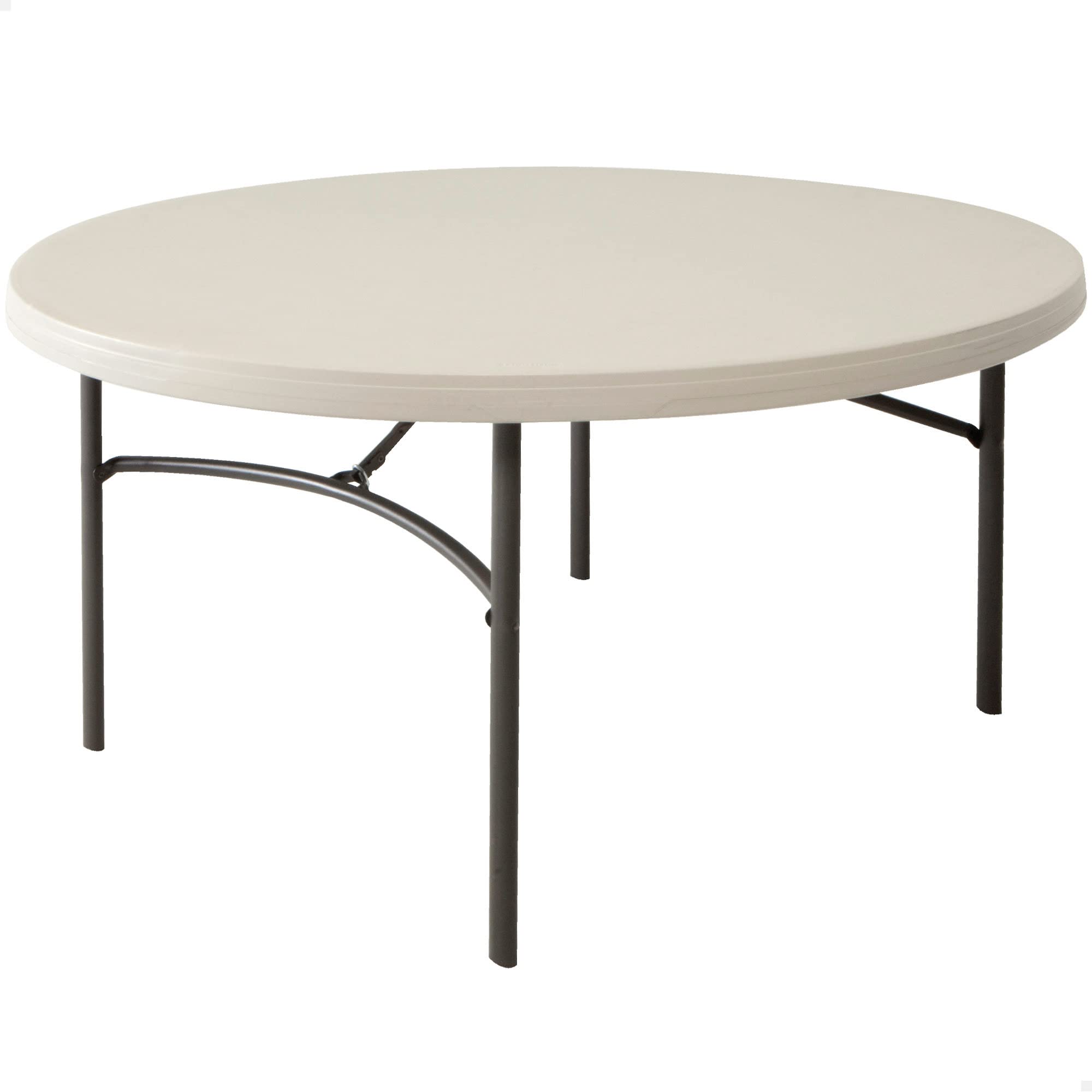 Lifetime 92116 - Mesa Plegable portátil Redonda Catering Ultrarresistente | Medidas Ø152 cm, Altura: 74 cm | Peso 22 kg, Duradera y Resistente | Capacidad 8 Personas