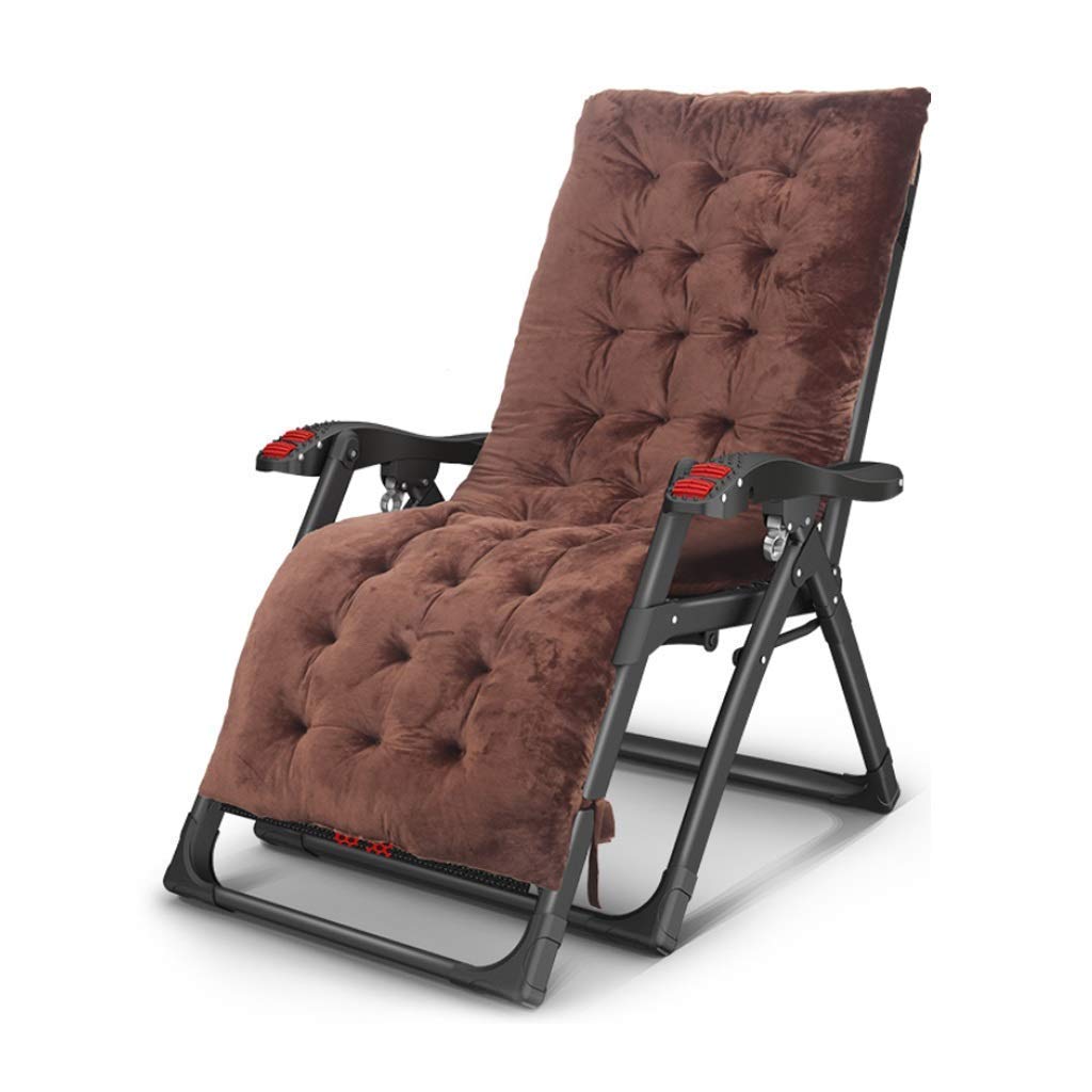 Tumbona plegable de metal marrón para jardín y camping reclinable